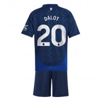 Dětský fotbalový dres Manchester United Diogo Dalot #20 2024-25 Venkovní Krátký Rukáv (+ trenýrky)